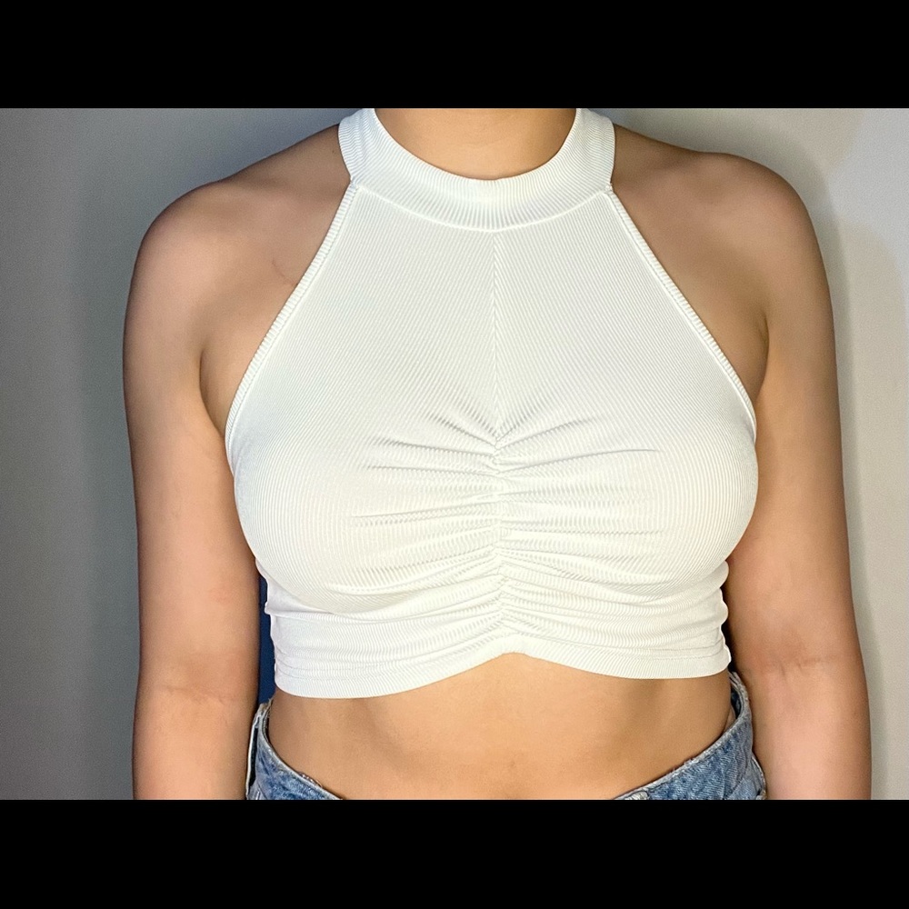 White crop top